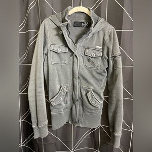 VERY CUTE Fox grey jacket circa 2010. Size Large, fits more like medium.